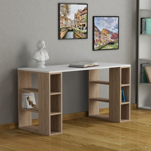 Birou Colmar - White, Oak