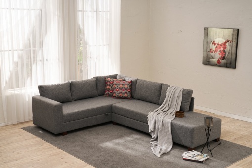 Canapea Extensibila Ali Left - Grey