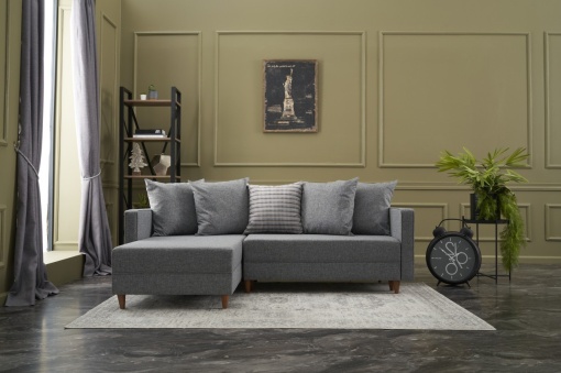 Canapea Extensibila Aydam Left - Grey