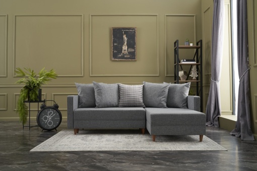 Canapea Extensibila Aydam Right - Grey
