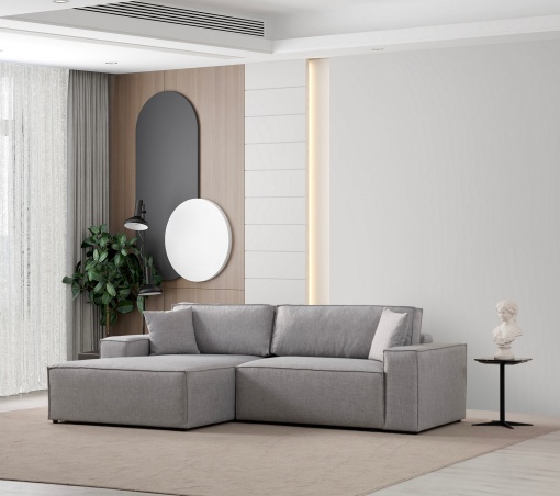 Canapea Extensibila Pırlo Corner Left - Light Grey