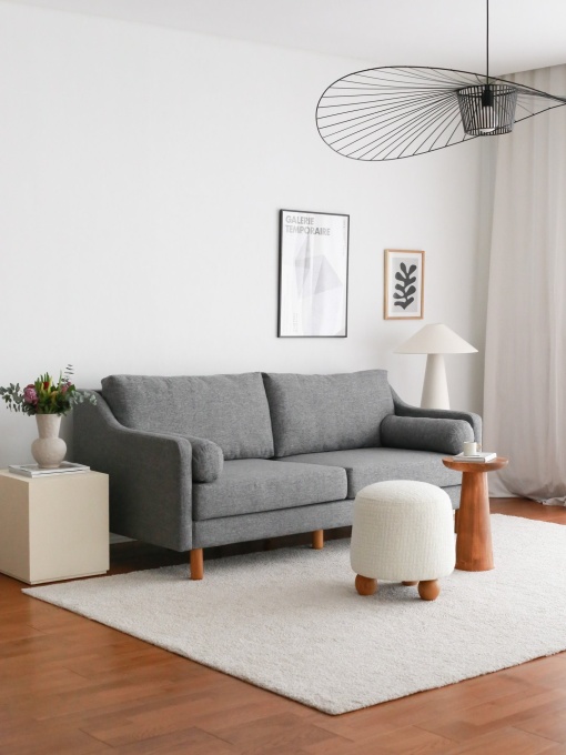 Canapea Nordi 3 Locuri Wood - Grey