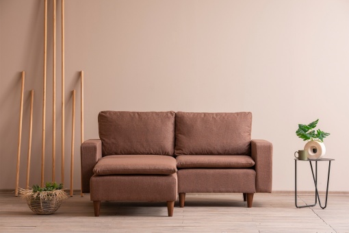 Canapea pe colț Lungo Mini - Light Brown