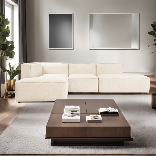 Canapea pe colț More M (M4-M2-M1-M3) - Cream