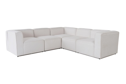 Canapea pe colț More Pars (M2-M1-M2-M1-M2) - White