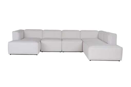 Canapea pe colț More Pars (M5-M1-M1-M2-M3) - White