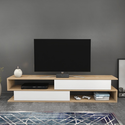 Comoda TV Cortez - Oak, White