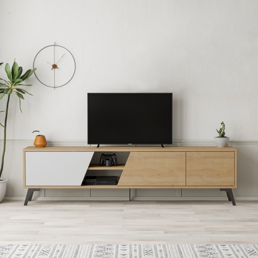Comoda TV Fiona - Oak, White