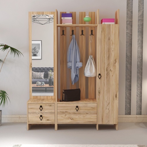 Dulap cu raft Last Oglinda - Atlantic Pine