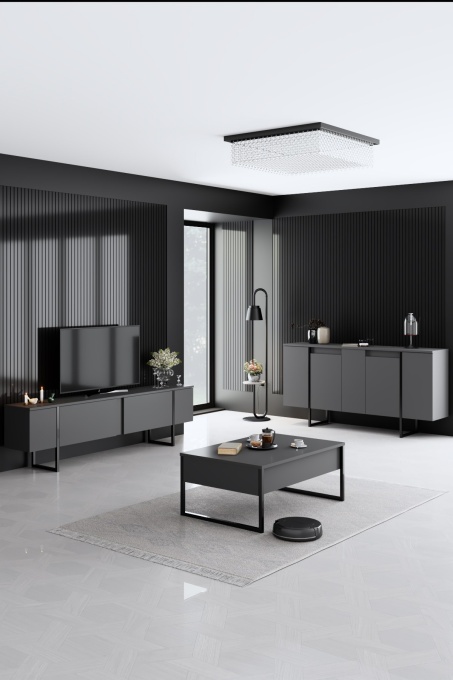 Set mobilier Luxe - Anthracite, Black