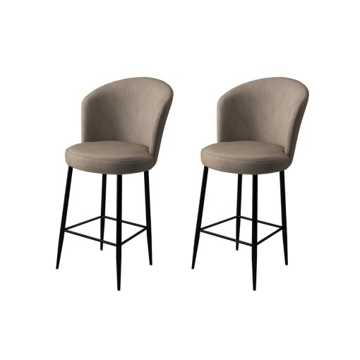 Set Taburete Bar (2 piese) Fora - Cappuccino, Black
