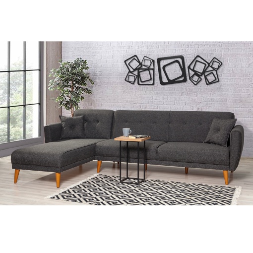Canapea Extensibila Aria Corner - Anthracite