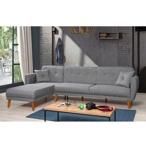 Canapea Extensibila Aria Corner - Dark Grey