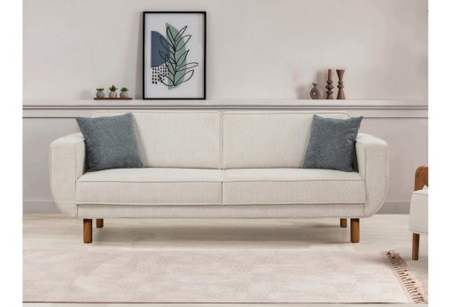 Canapea Extensibila Larus 3 - Walnut, Cream