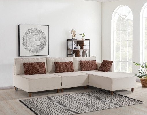 Canapea Extensibila Matris Right - Beige