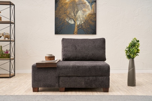 Canapea Extensibila Perenna Chenille Left - Anthracite