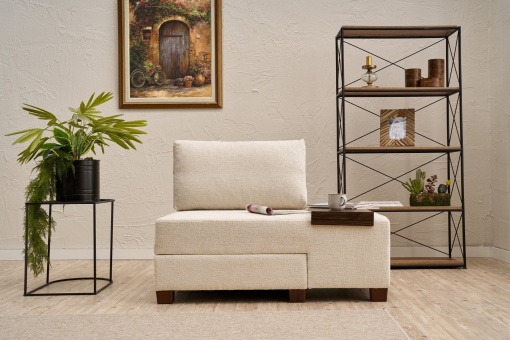 Canapea Extensibila Perenna Chenille Right - Cream