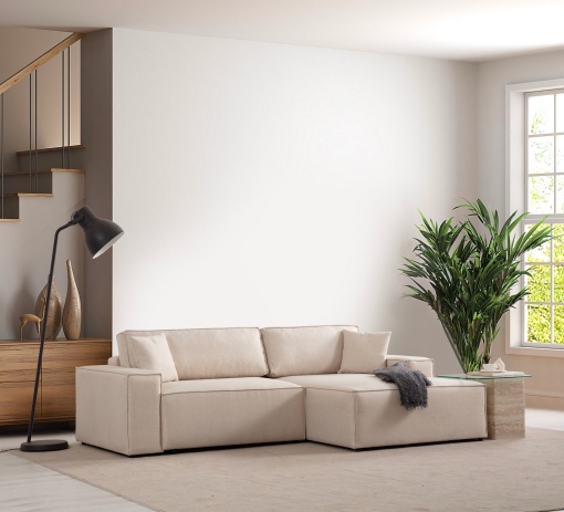 Canapea Extensibila Pırlo Corner Right - Ecru