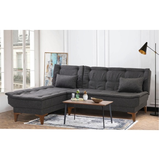 Canapea Extensibila Santo Left - Anthracite