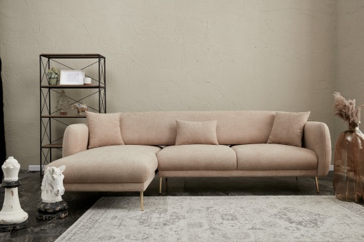 Canapea Extensibila Simena Left - Beige