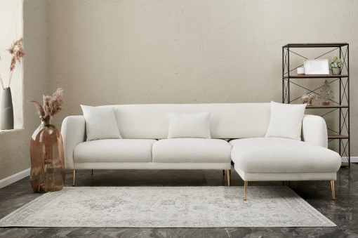 Canapea Extensibila Simena Right - Cream