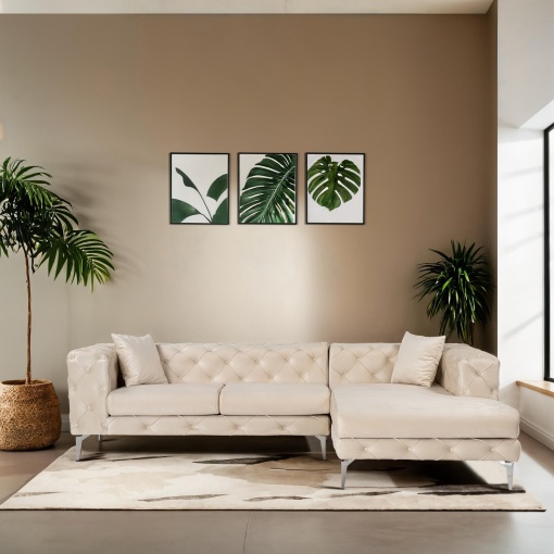 Canapea pe colț Como Eco Right - Beige