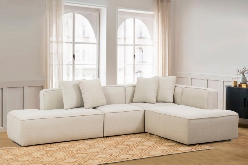 Canapea pe colț More M (M4-M1-M2-M3) - Cream