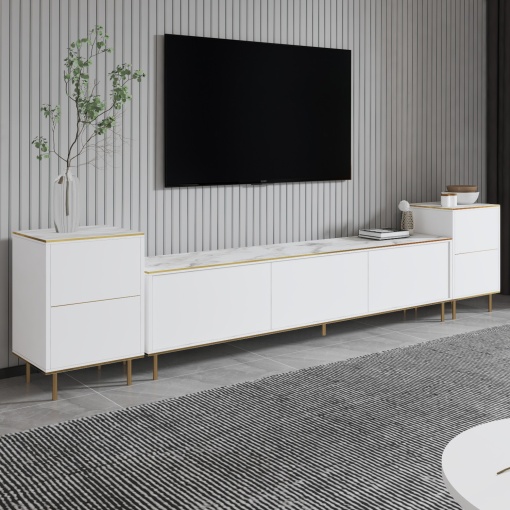 Comoda TV Imaj - Marble, White