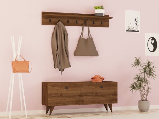Dulap cu raft Rupa - Walnut