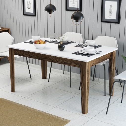 Masa Milan 514 - Walnut, White