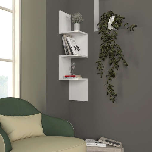 Raft perete Corner - White