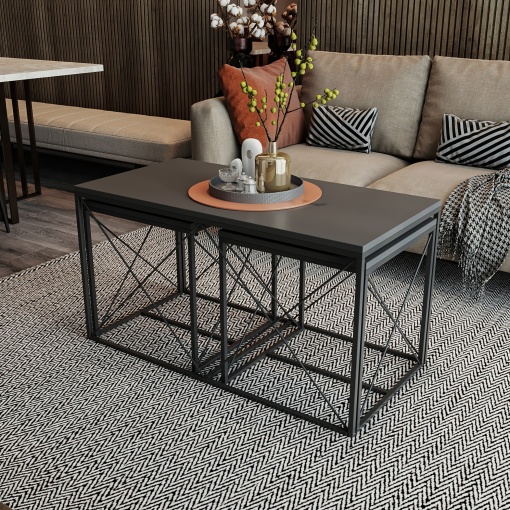 Set de masa pentru cafea Defne - Anthracite