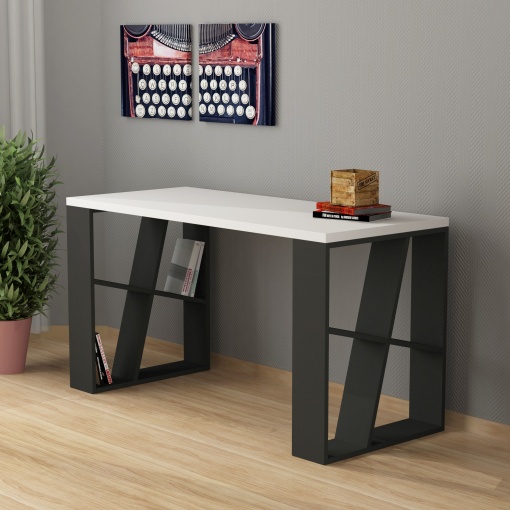 Birou Honey - White, Anthracite