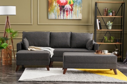 Canapea Extensibila Bella Mini Corner Sofa Left - Anthracite