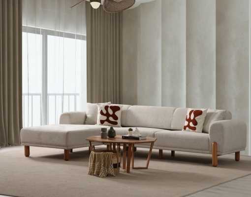 Canapea Extensibila Lyke Left - Cream