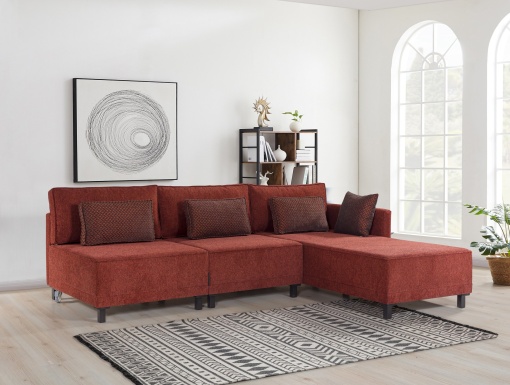 Canapea Extensibila Matris Right - Claret Red