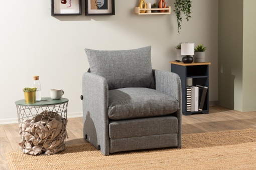 Canapea Extensibila Saga Single - Light Grey