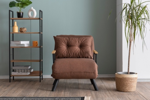Canapea Extensibila Sando Single - Light Brown