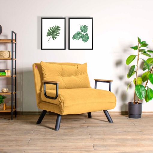 Canapea Extensibila Sando Single - Mustard