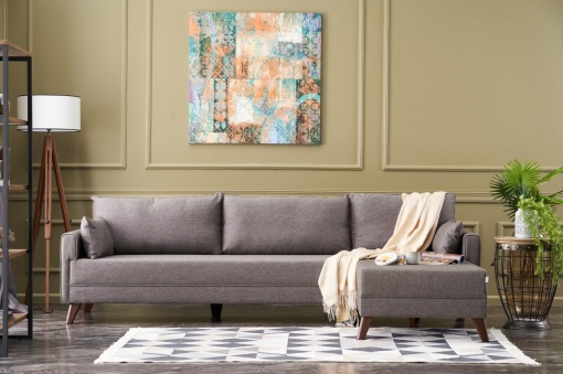 Canapea pe colț Bella Corner Sofa Right - Brown