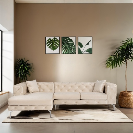 Canapea pe colț Como Eco Left - Beige