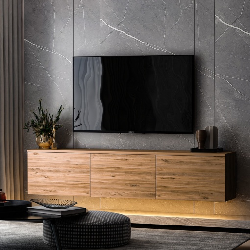 Comoda TV Neon Illuminated - Atlantic Pine