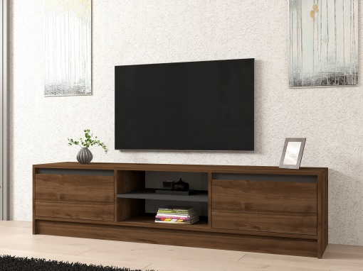 Comoda TV Olça - Walnut, Anthracite