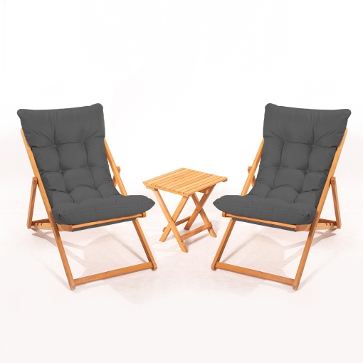 Set gradina masa si scaune (3 piese) Masa My005 - Grey