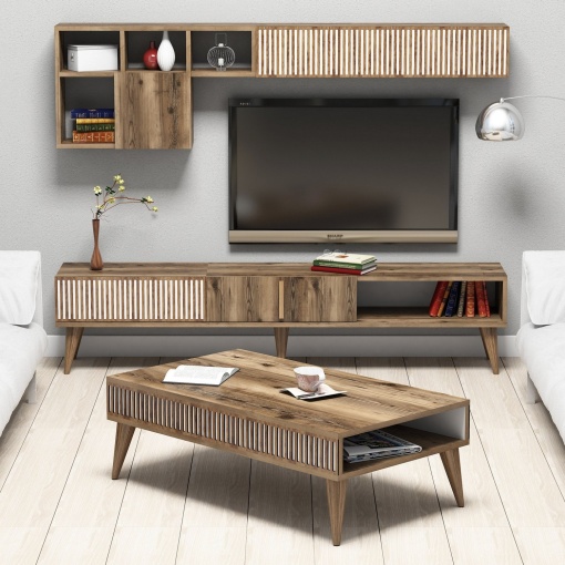 Set mobilier Milan - Walnut