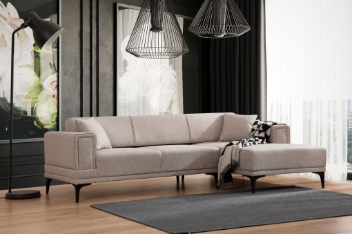 Canapea Extensibila Horizon Right - Light Brown