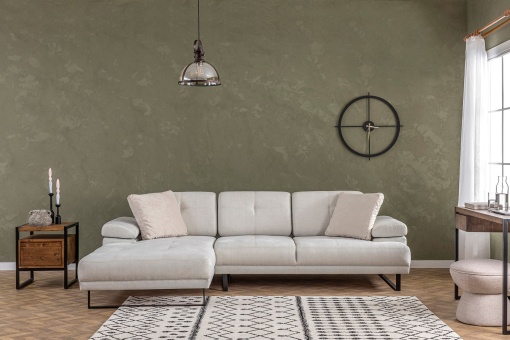 Canapea pe colț Mustang Large Left - Beige