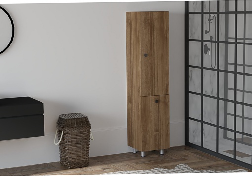 Cabinet de baie Lipa - Walnut