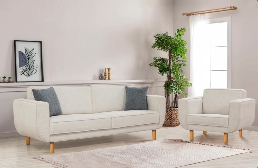 Canapea Extensibila Lorus Set - Oak, Cream