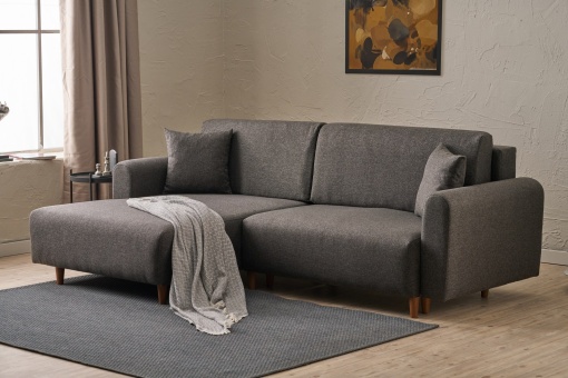 Canapea Extensibila Mane Left - Anthracite